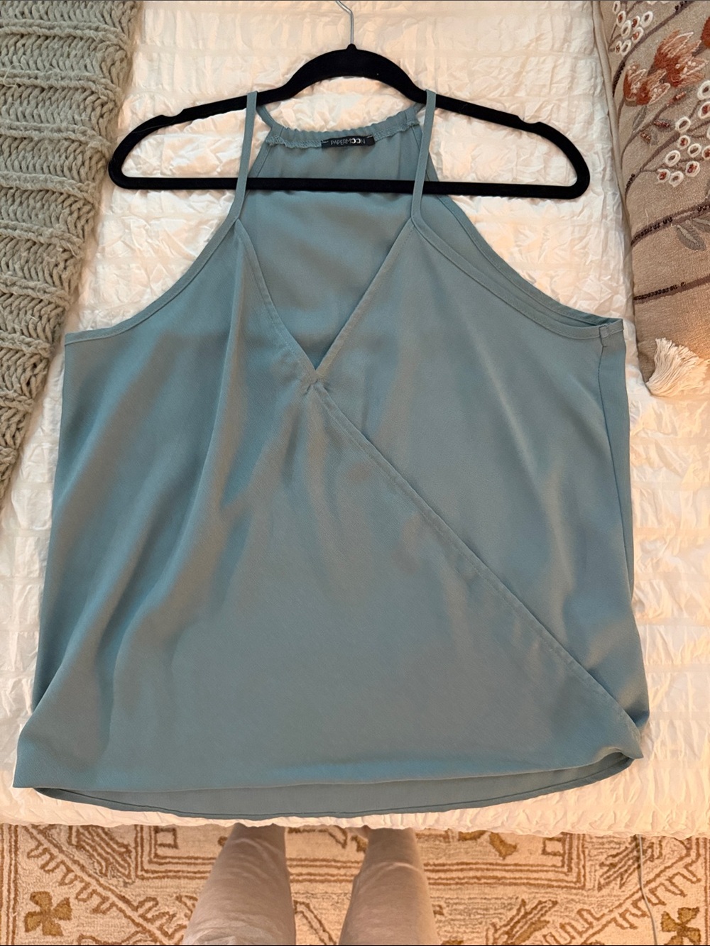 Dark Turquoise Strappy V-Neck Women’s Tank Top